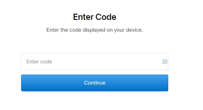 Enter activation code to watch Apple TV on Firestick