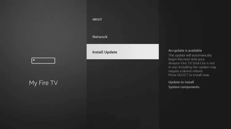 Select Install Update