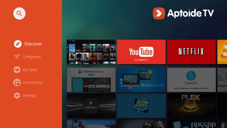 Launch Aptoide TV to sideload apps on jailbroken Firestick