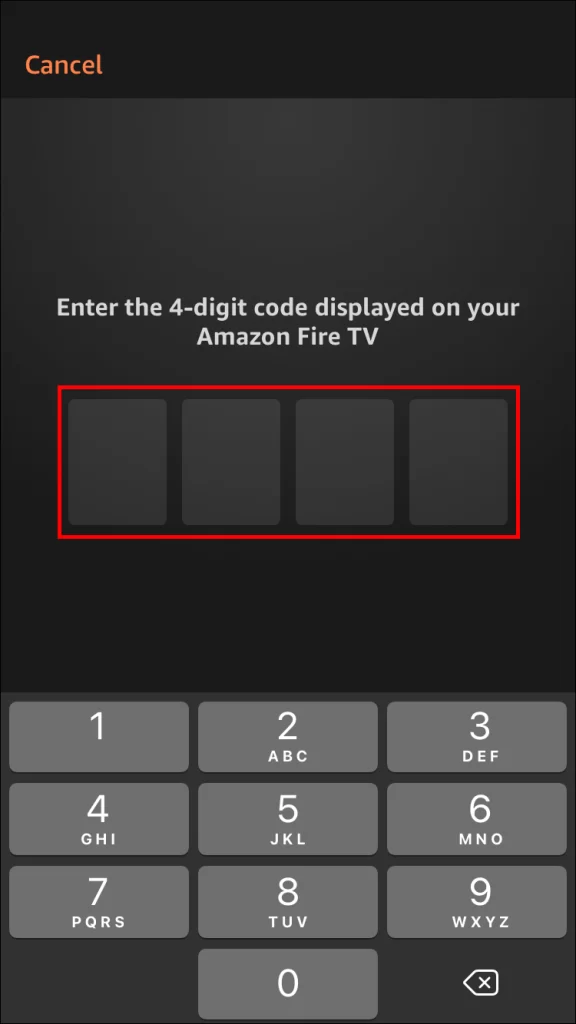  Enter code to connect Fire TV and Firestick Remote App