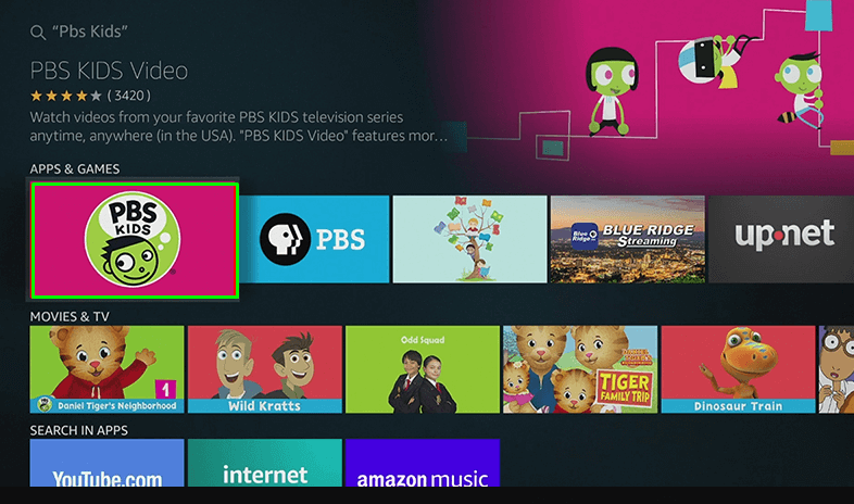 Install PBS Kids on Firestick