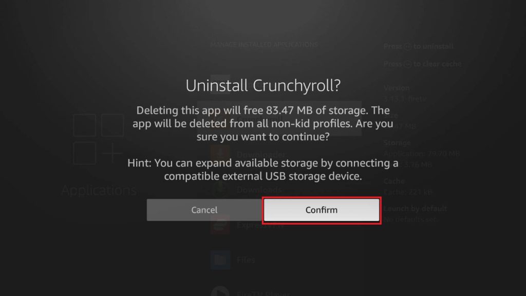 Delete Apps on Firestick