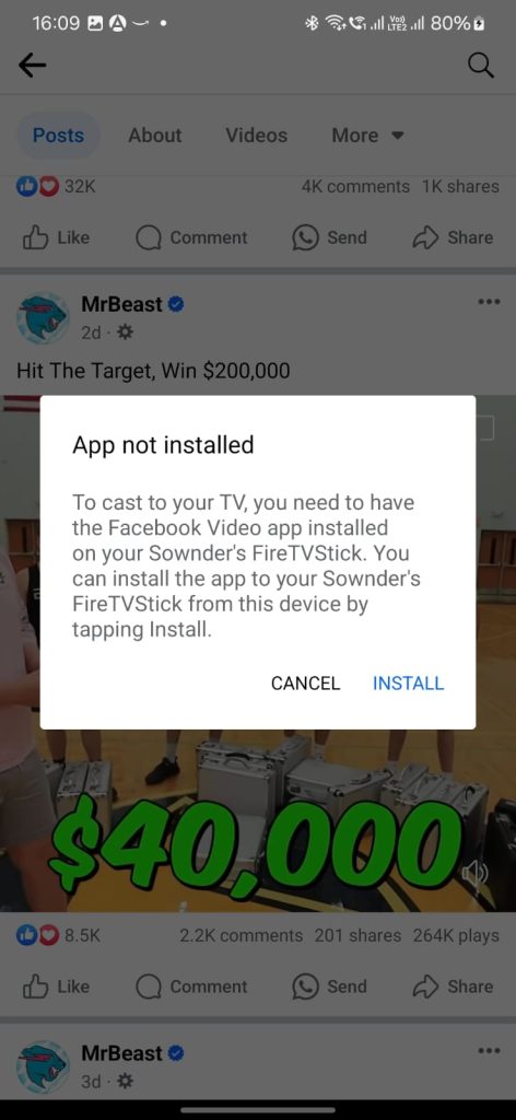 Install Facebook Watch on Firestick